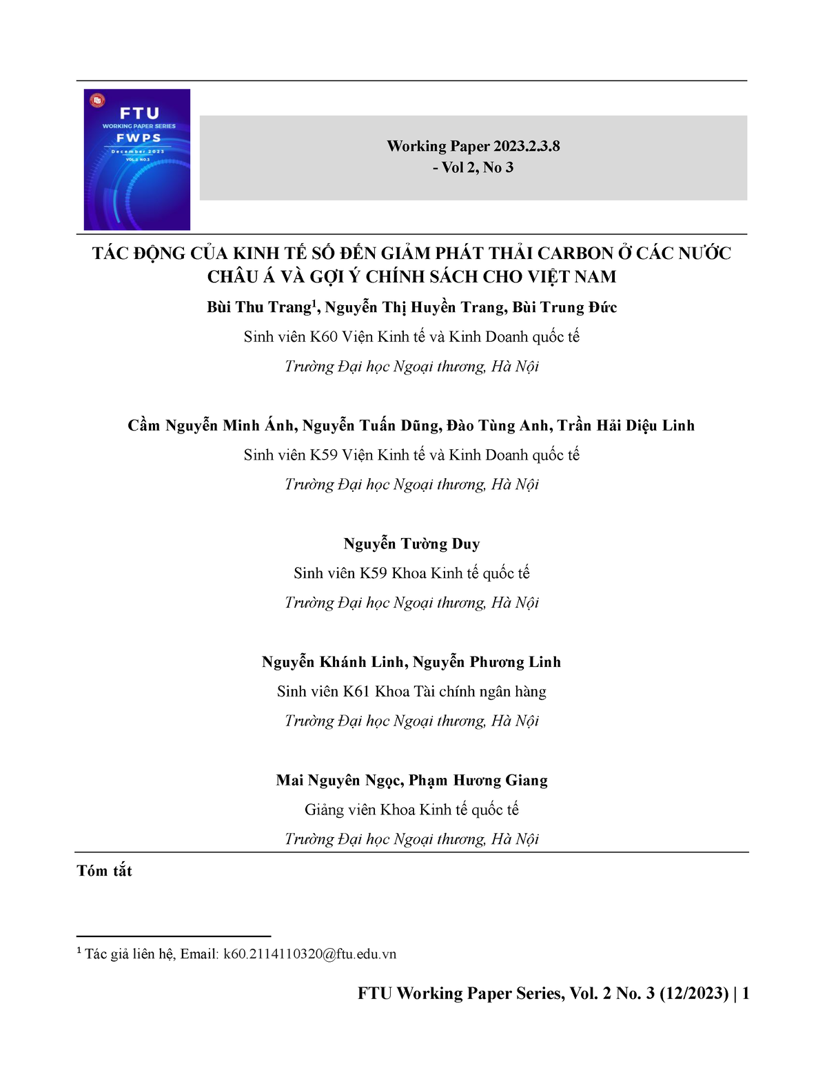 FWPS Vol 2 No 3 Paper 8 - sdvdsvsd - TÁC ĐỘNG CỦA KINH TẾ SỐ ĐẾN GIẢM ...