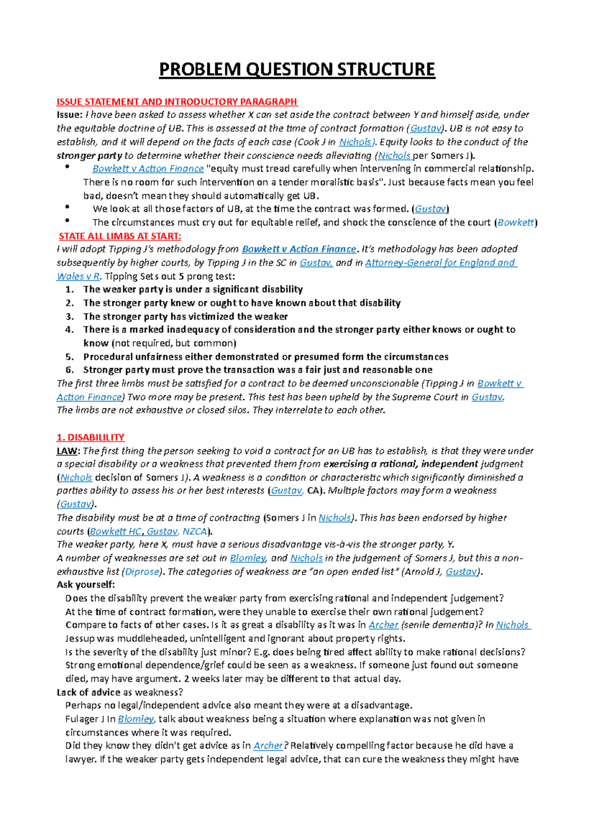 Problem Q Structure - PROBLEM QUESTION STRUCTURE ISSUE STATEMENT AND ...