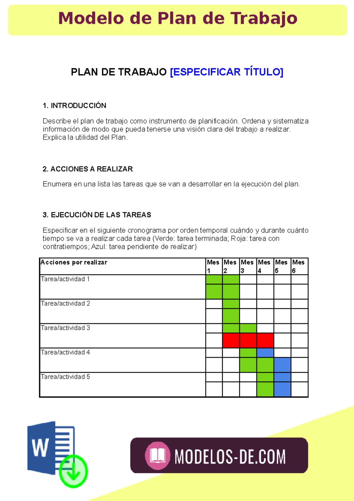 Plan De Trabajo Que Es Como Elaborarlo Y Ejemplos Practicos Images