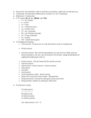 ABC-Kalkylering - ABC - Activity based costing Exempel - Trading ...