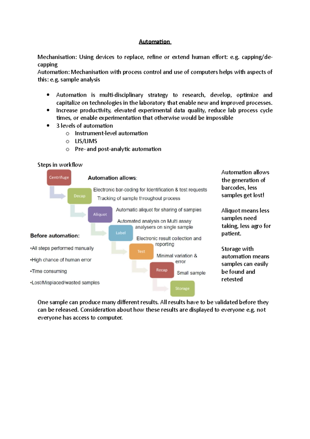 Automation - Lecture notes 9 - Automation Mechanisation: Using devices ...