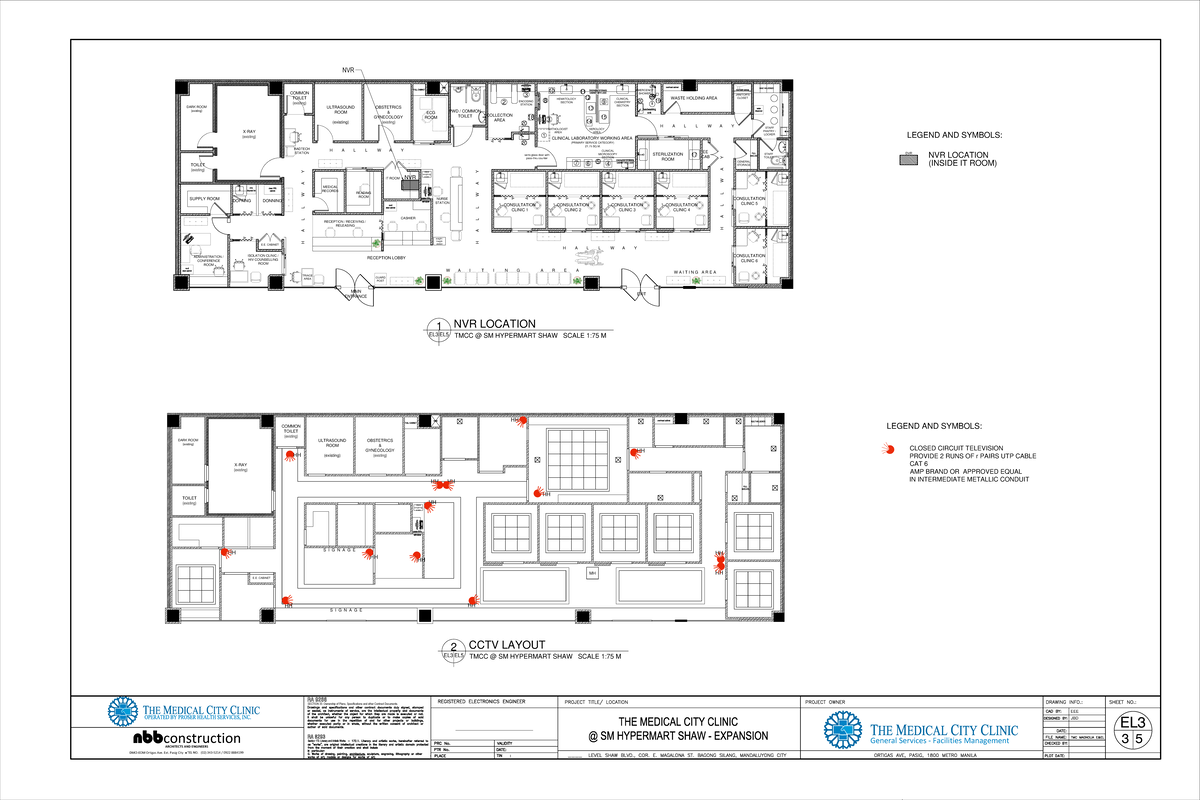 TMC SHW Expansion EL3 - Electrical Plan Sh3 - EEE SECTION 33. Ownership ...