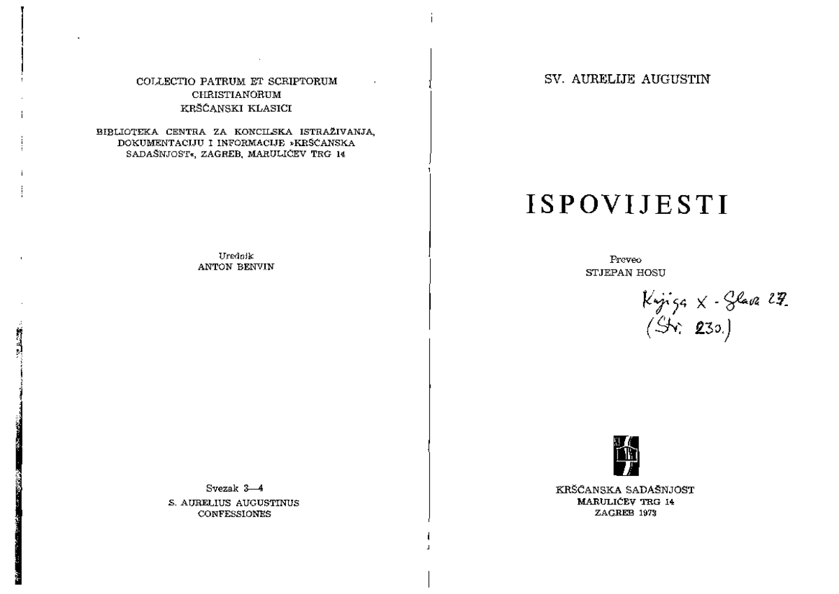 Aurelije-augustin-ispovijesti - Politikologija - Studocu