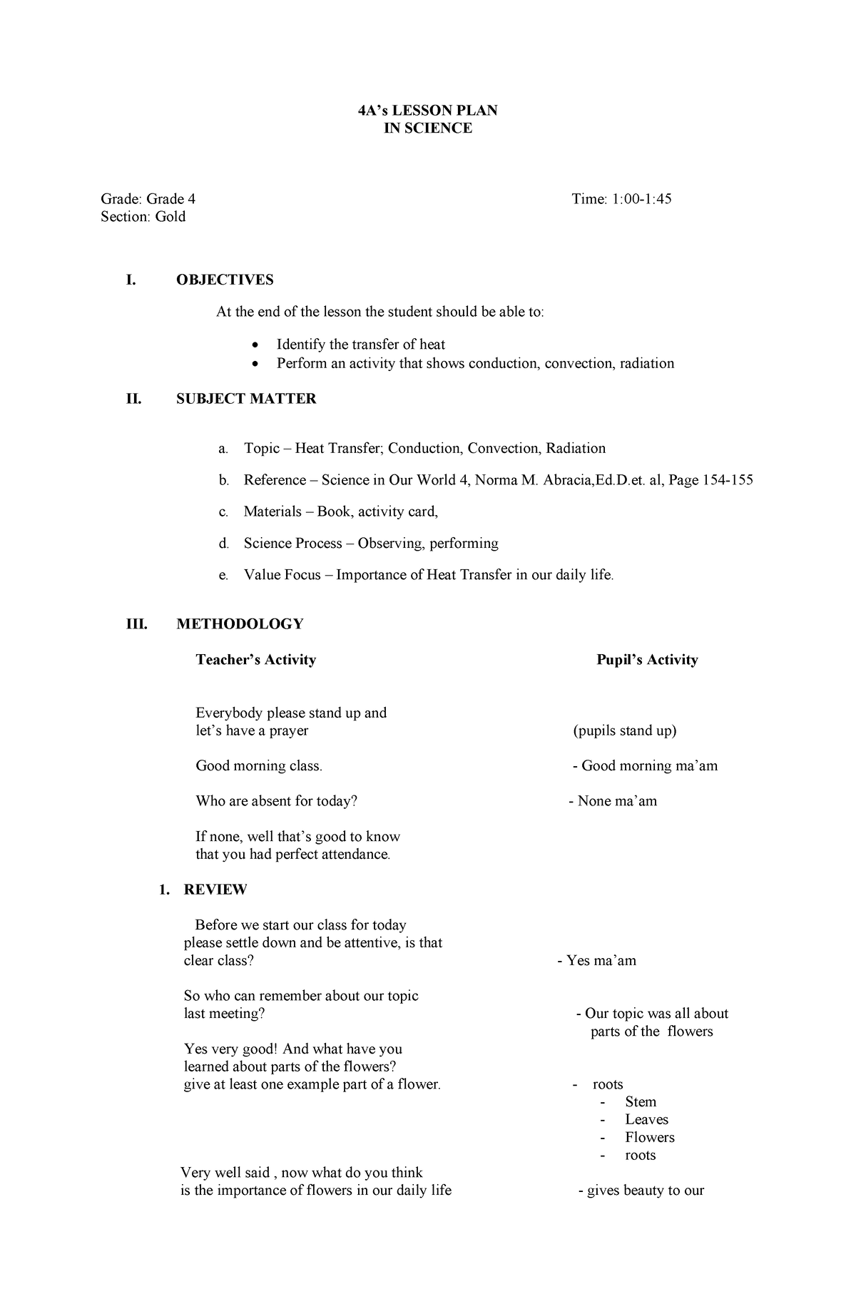 4 As Semi Detailed Lesson Plan In English For Grade 7 4as Lesson Plan 