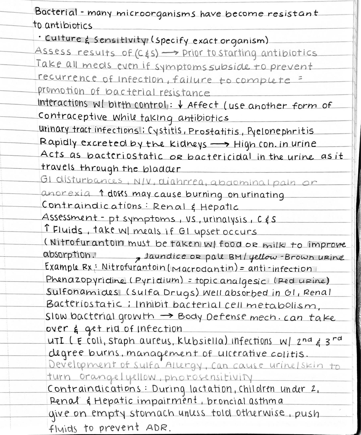 Antibiotics TX - Bacterical:UTI - NU150 - Studocu