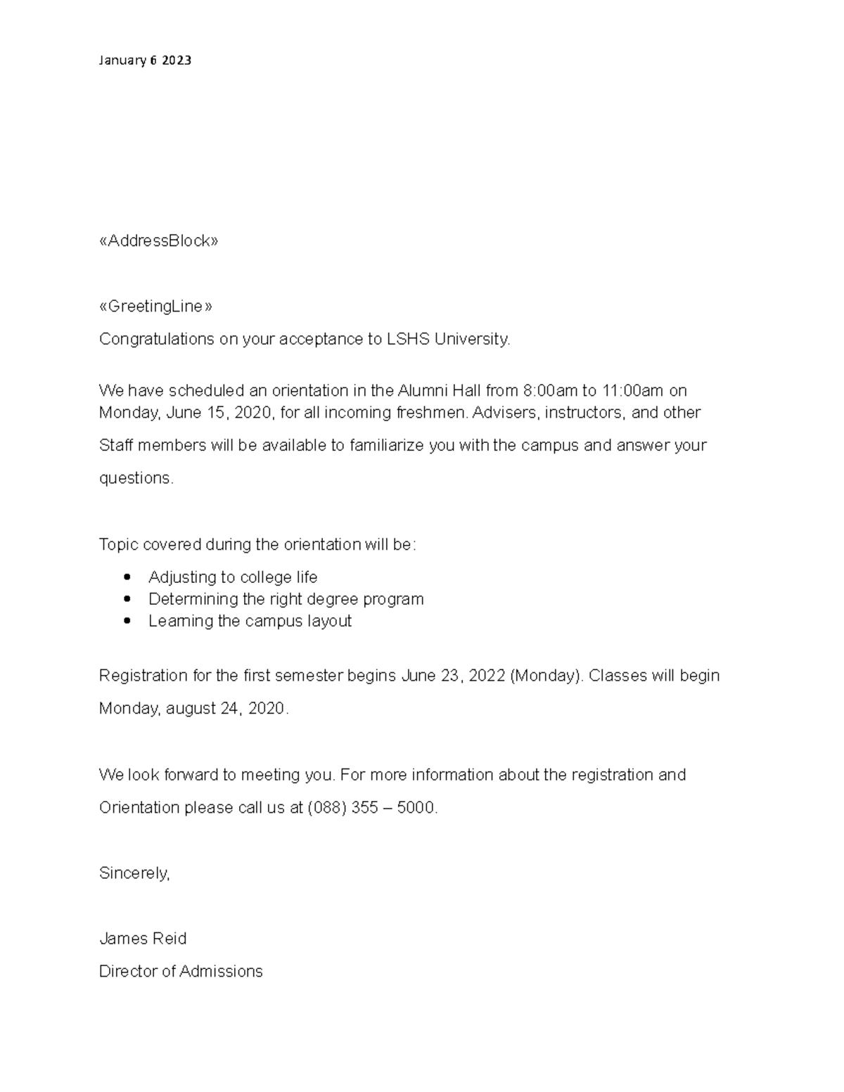 LSHS Univesity Mail Merge - January 6 2023 «AddressBlock» «GreetingLine ...