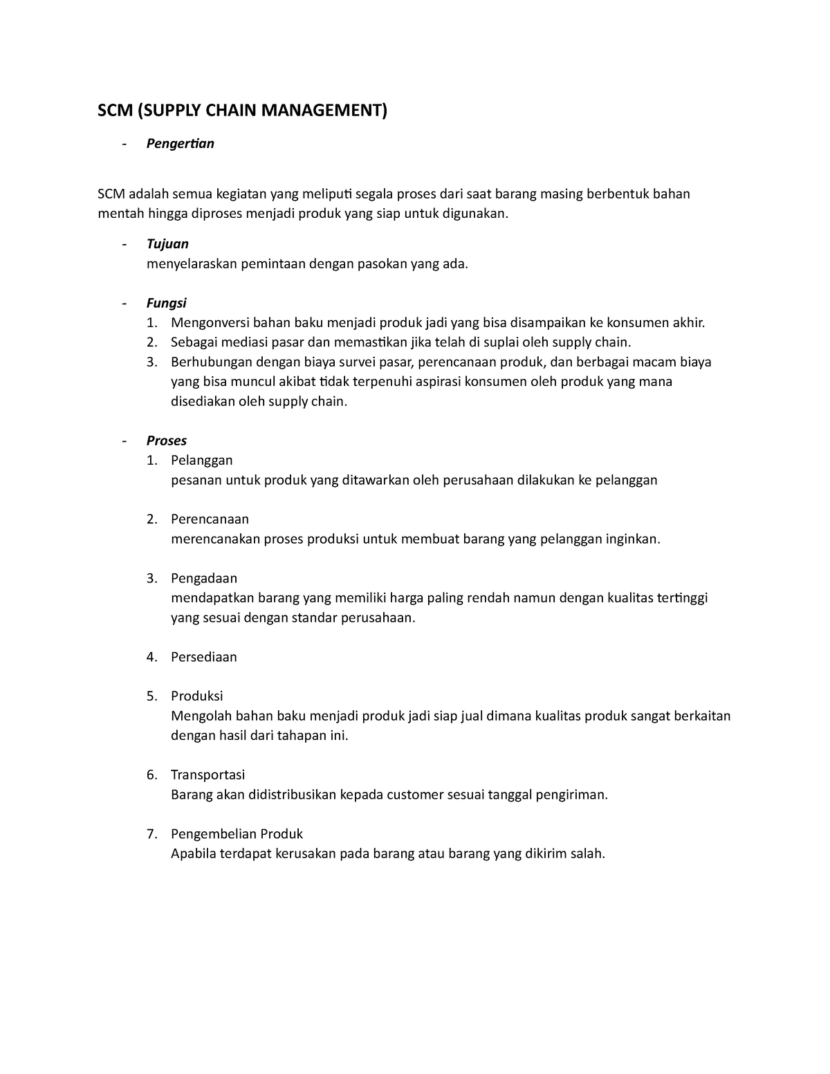 Scm (supply Chain Management) Done - SCM (SUPPLY CHAIN MANAGEMENT ...