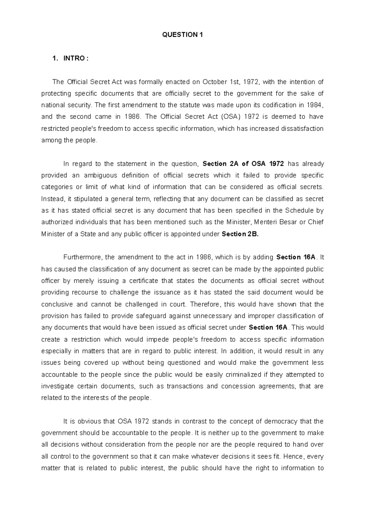 Communications and Multimedia Act 1998 Law 571 - QUESTION 1 1. INTRO ...