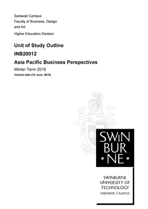 Inb2001 2 Asia Pacific Business Perspectives Outline Wt 2019 Studocu - roblox blog swinburne sarawak