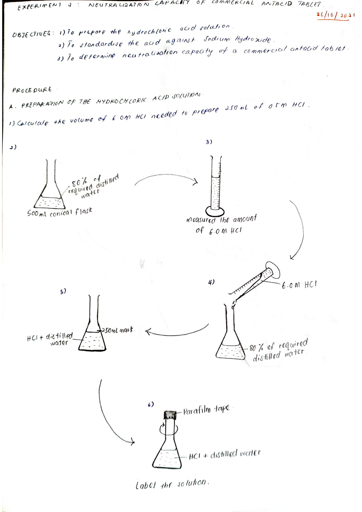 EXPERIMENT 3 NEUTRALIZATION CAPACITY OF COMMERCIAL ANTACID ACID ...