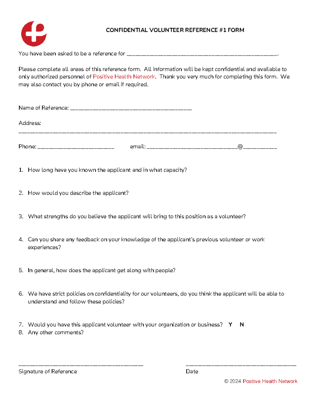 Volunteer-Reference-Forms 2024-Positive-Health-Network - © 20 24 ...