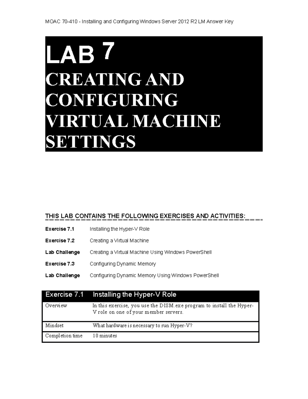 Lab7 CIT 353 LAB 7 CREATING AND CONFIGURING VIRTUAL MACHINE