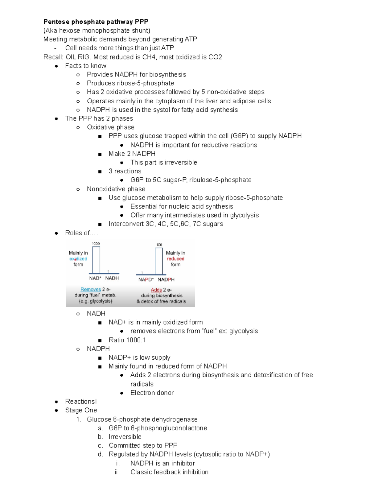 Pentose phosphate pathway PPP - Most reduced is CH4, most oxidized is ...