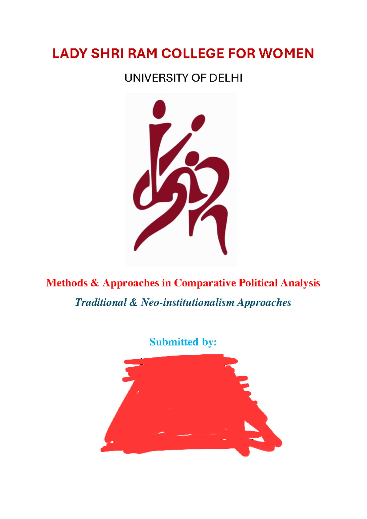 CPA Assignment (1) 240912 071614 - LADY SHRI RAM COLLEGE FOR WOMEN ...