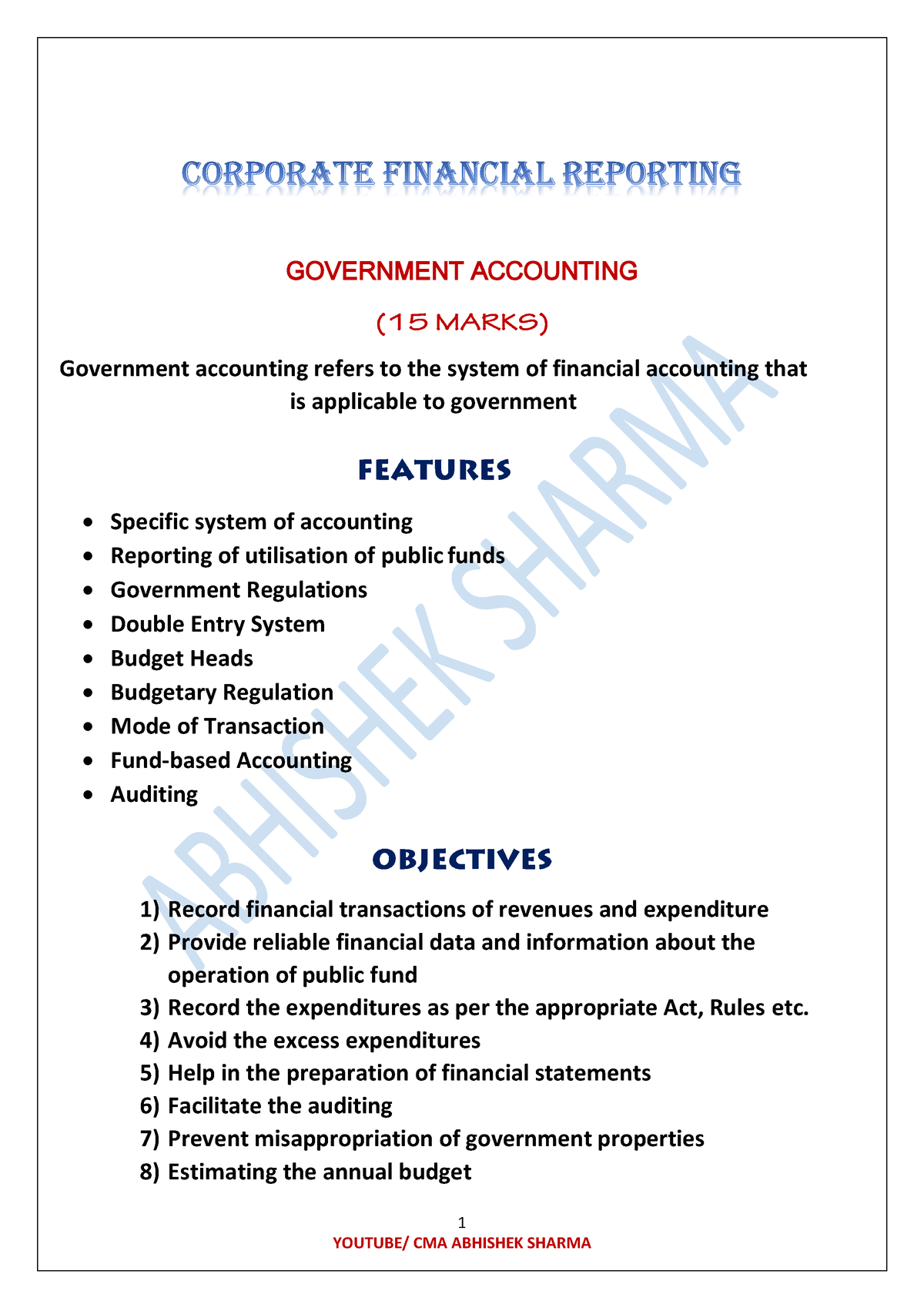 government accounting essay