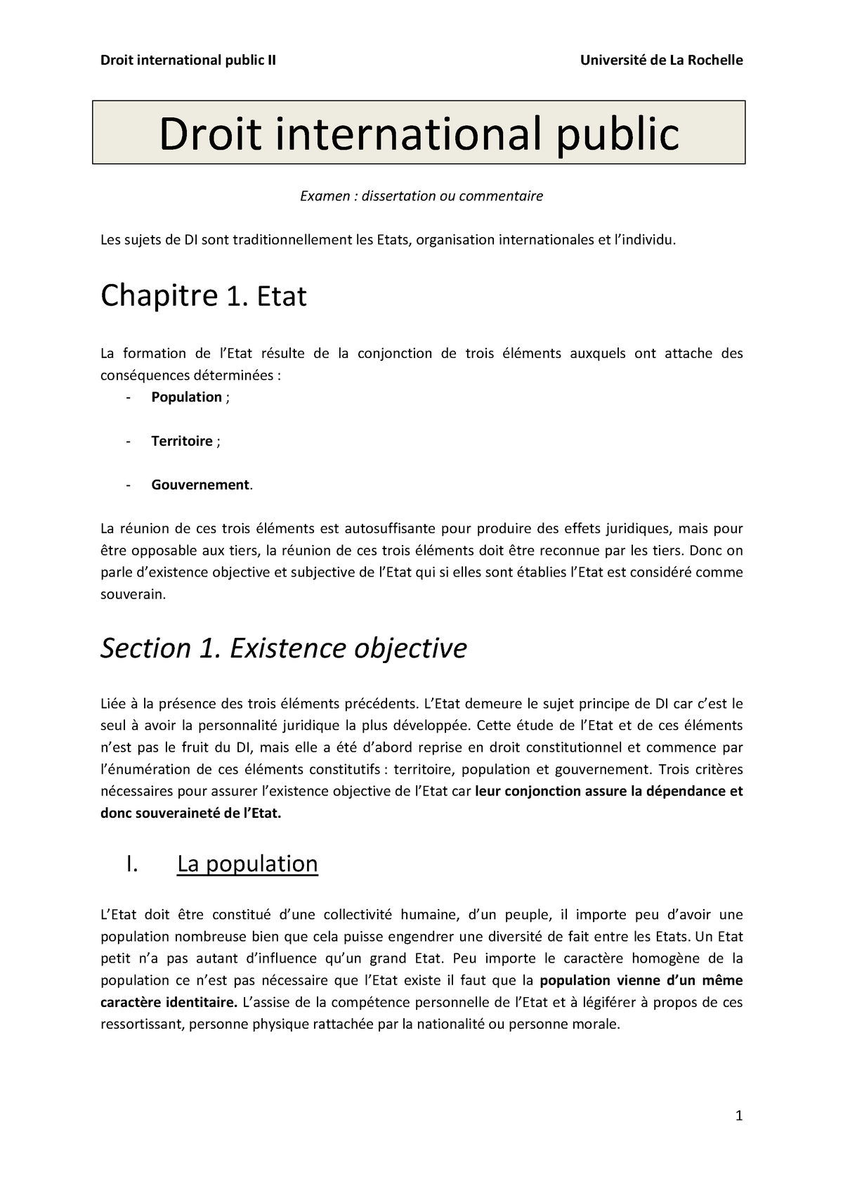 dissertation les sujets du droit international public