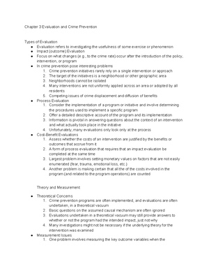 Chapter 1 Crime and the Fear of Crime - Part I crimes (violent crimes ...