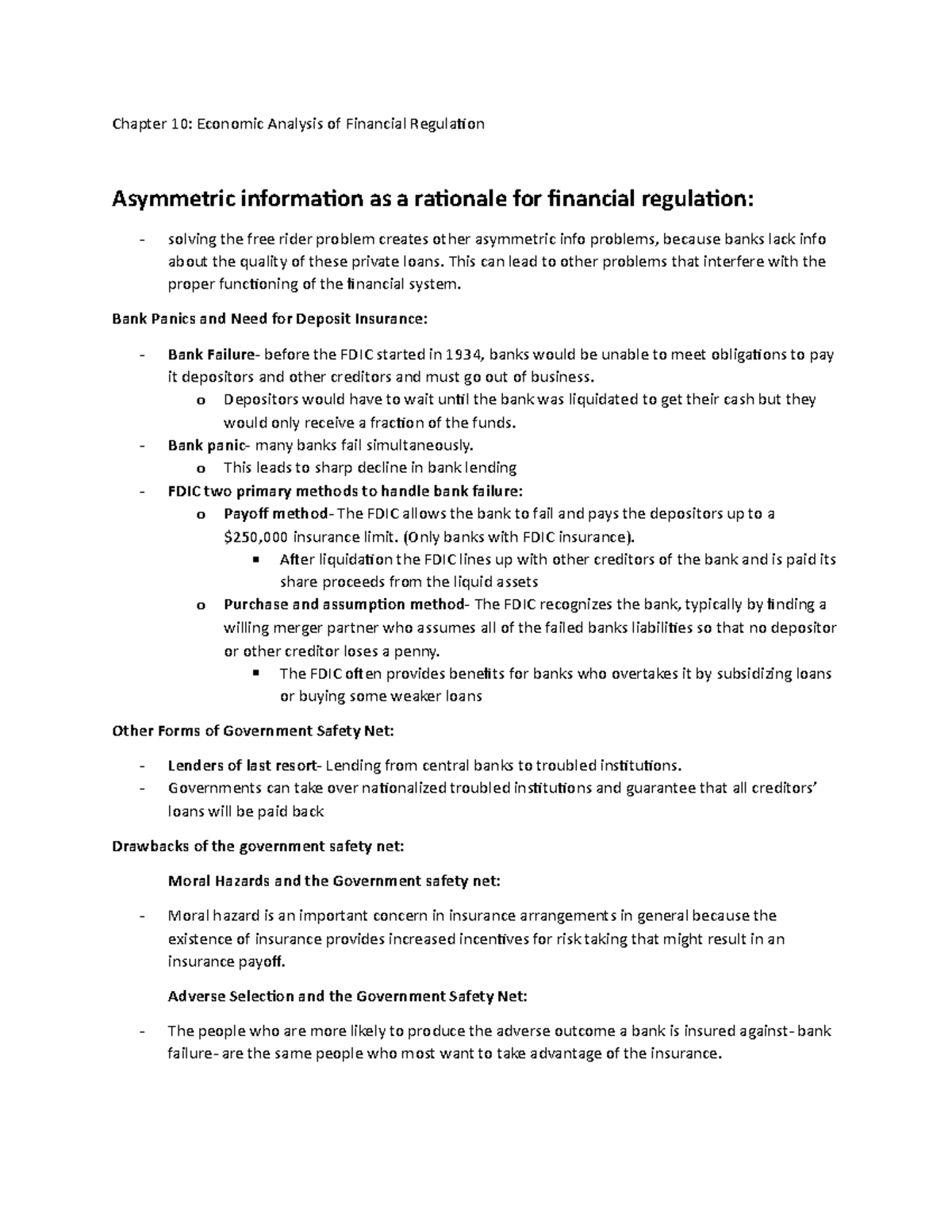Money and Banking Chapter 10 Chapter 10 Economic Analysis of