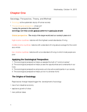 Summary - lecture 1 - Chapter 1 notes, key terms and definitions, key ...