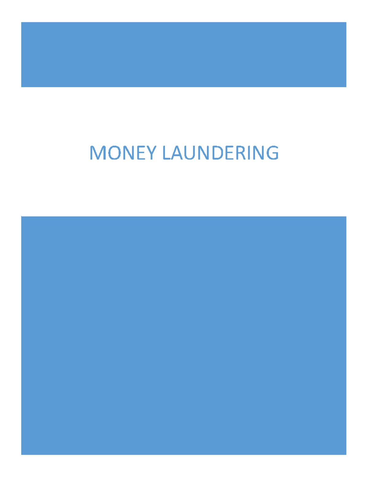 money laundering essay conclusion