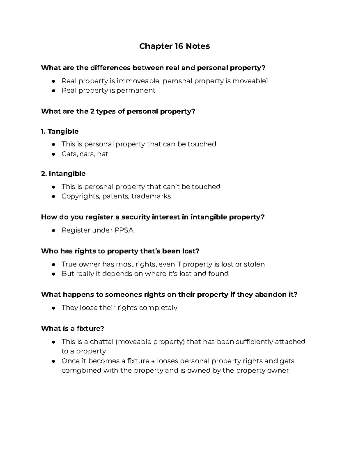 16 Chapter Notes Chapter 16 Notes What are the differences between