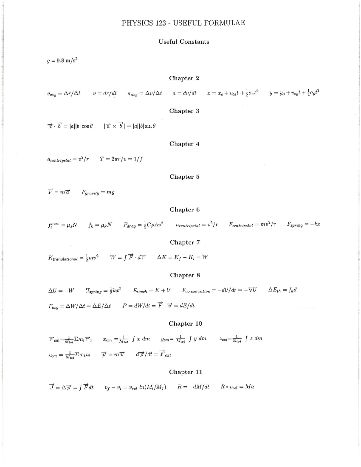 Exam II Review Examples - PHYS 123 - Studocu