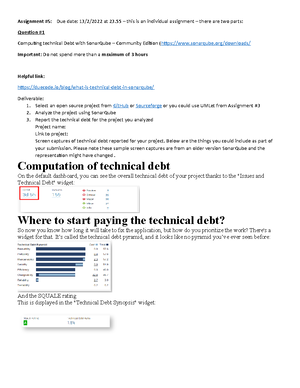 Sample Solution Assignment 3 - ASSIGNMENT #3 – SAMPLE SOLUTION DUE DATE ...