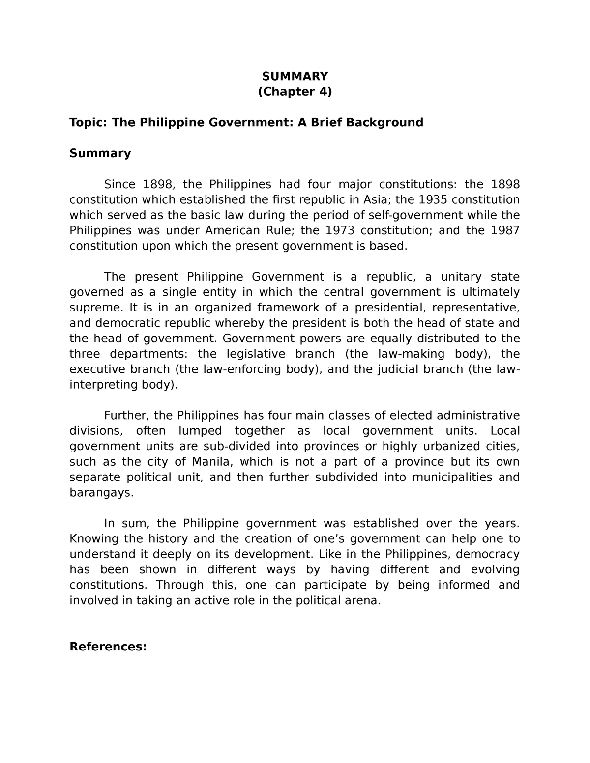 essay about philippine government