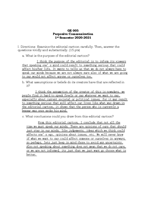 Untitled document Untitled document Purposive Communication GE6106 ...