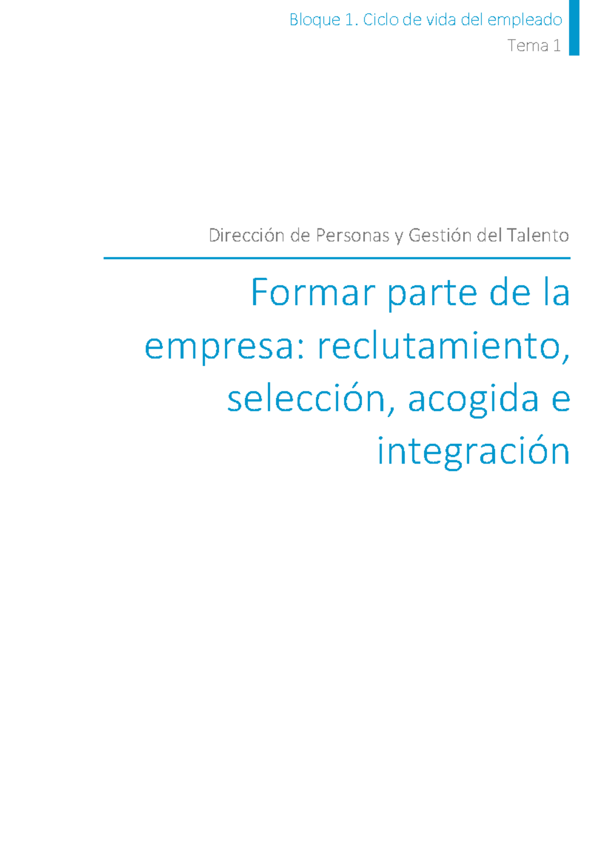 Formar parte de la empresa: reclutamiento, selección, acogida e ...