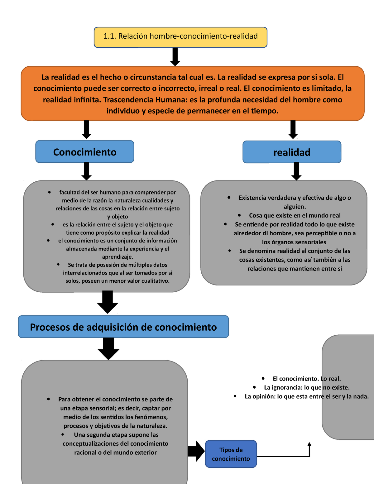 Mapa Conceptual Relación Hombre Conocimiento Realidad El Conocimiento Lo Real La Ignorancia 0416