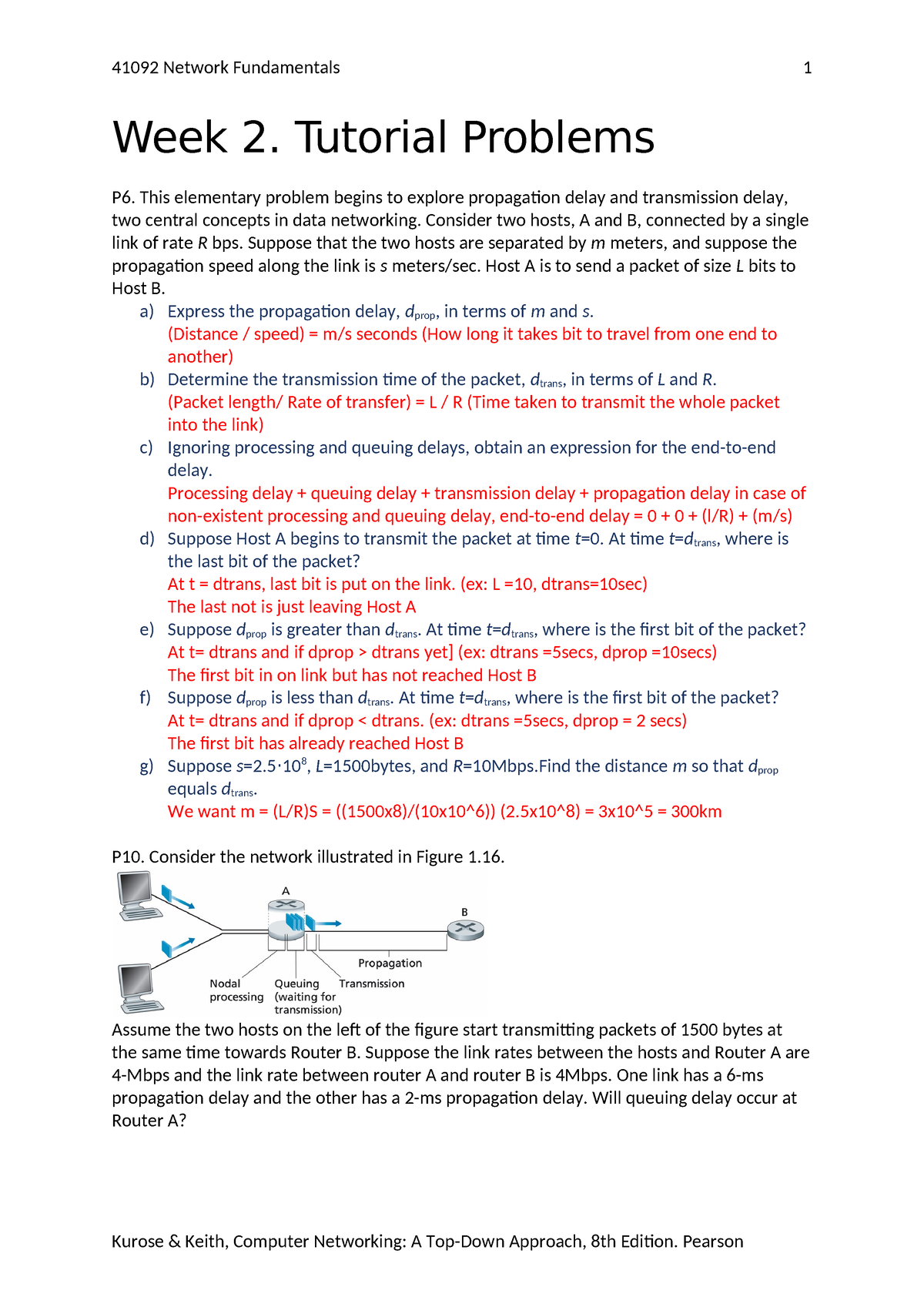 Week2-Tutorial Problem - 41092 Network Fundamentals Week 2. Tutorial ...