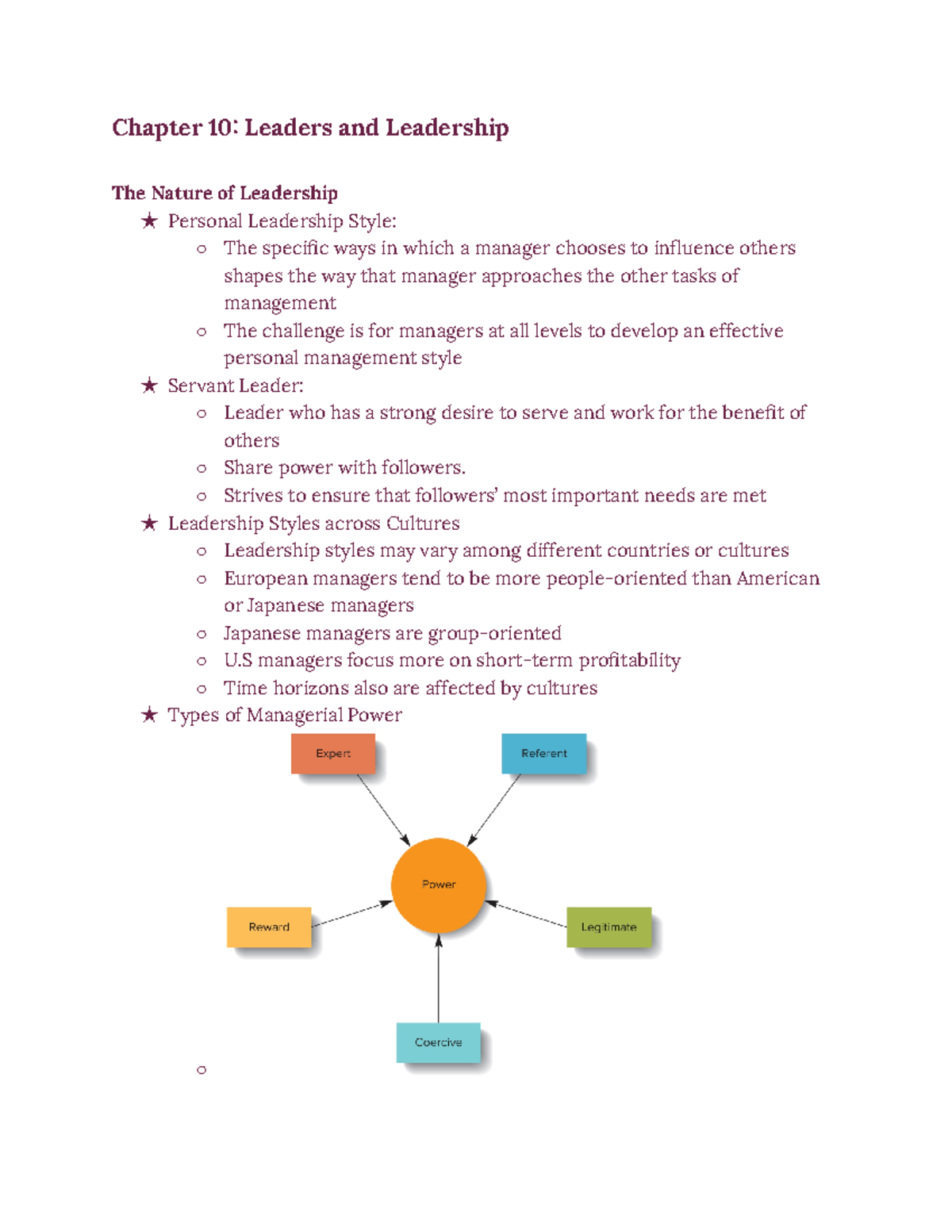 Chapter 10 Leaders And Leadership - Chapter 10 Leaders And Leadership ...