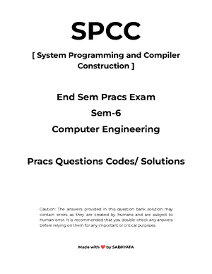 Spcc - Computer science - Studocu
