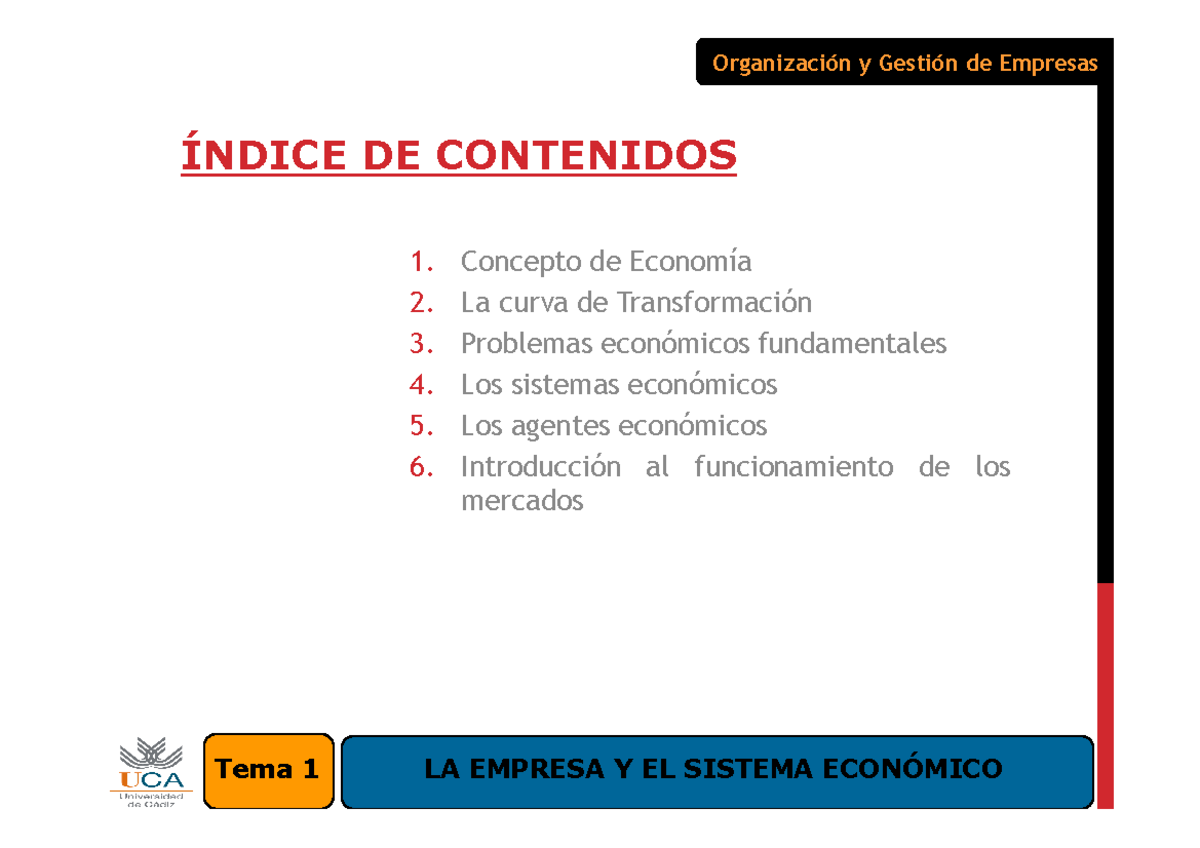 Tema 1- La empresa y el sistema económico - 1. Concepto de Economía 2