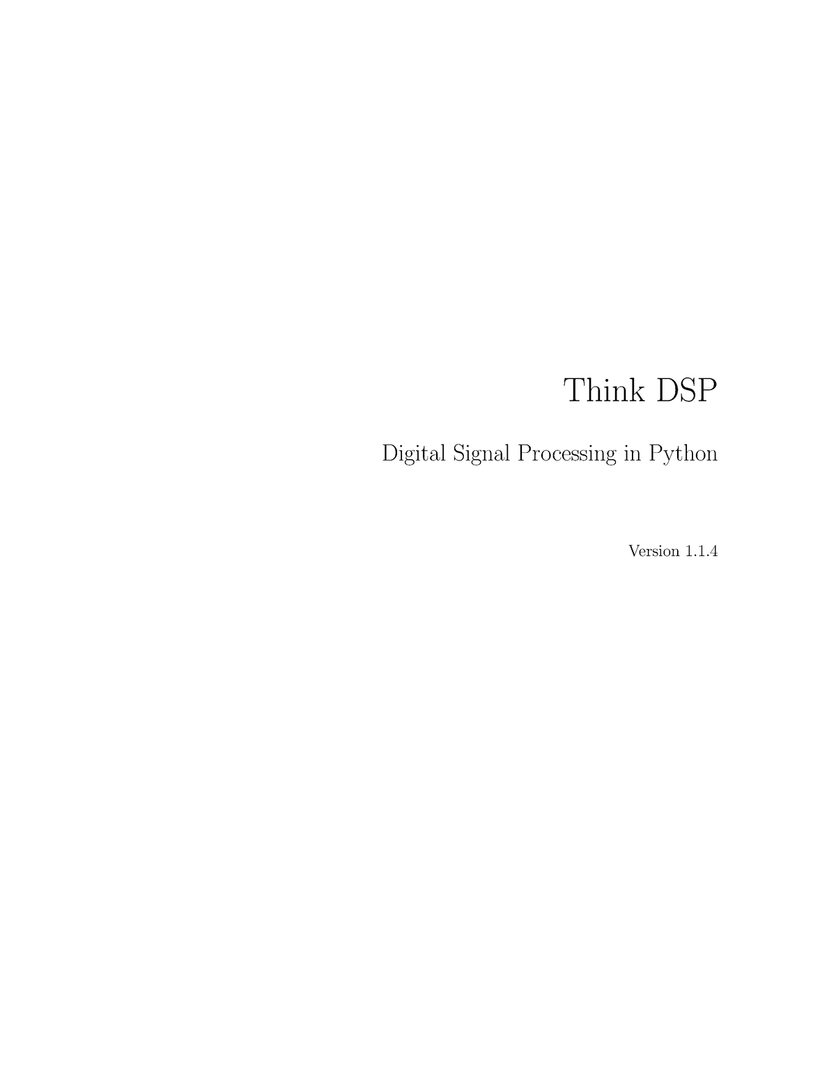 Thinkdsp - Want Notes - Think DSP Digital Signal Processing In Python ...