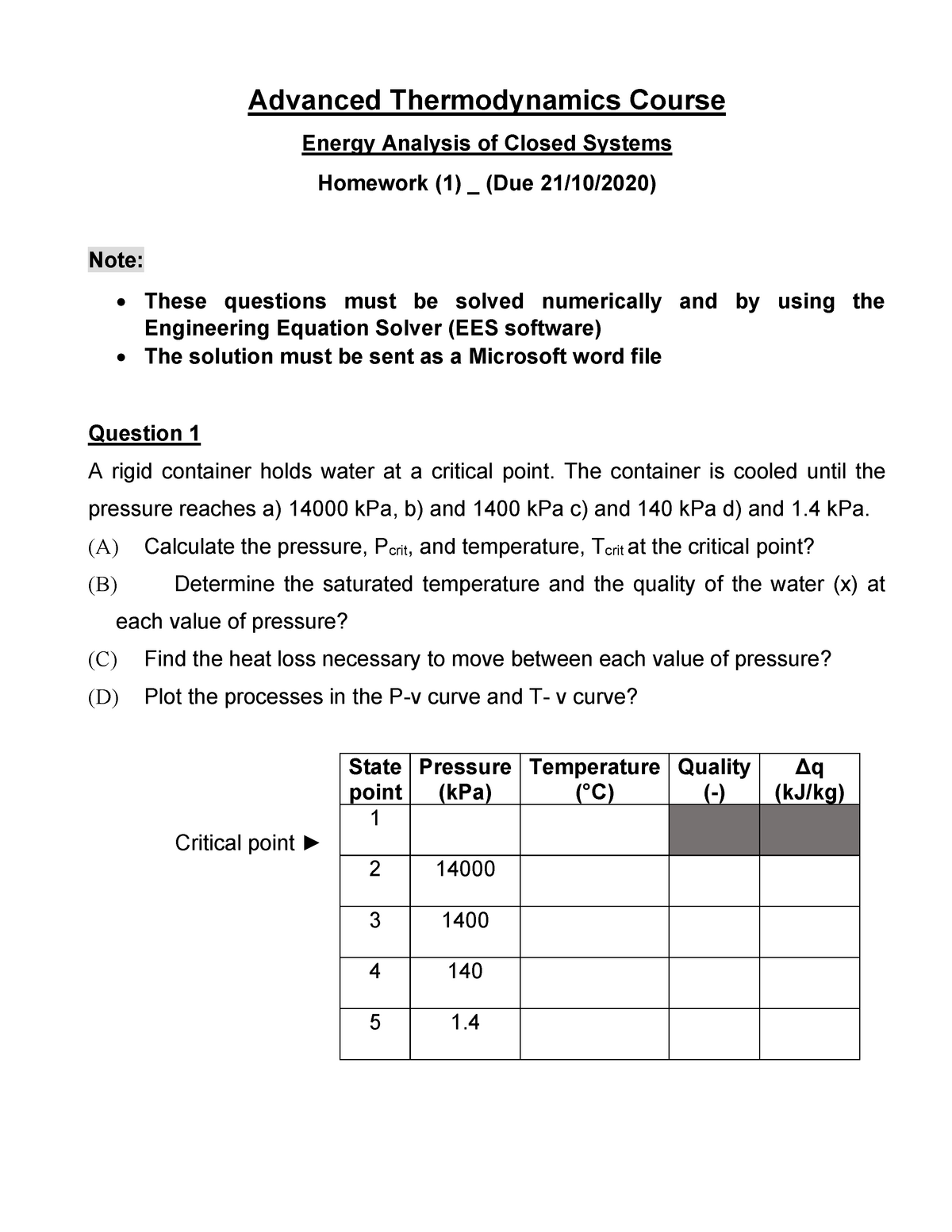 thermodynamics assessed homework