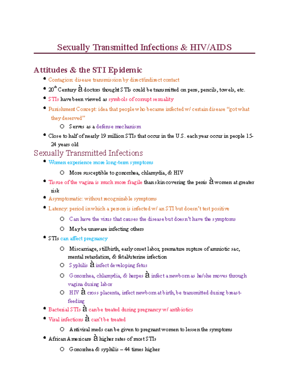 STIs - HIV-AIDS - STIs Overview - Sexually Transmitted Infections & HIV ...