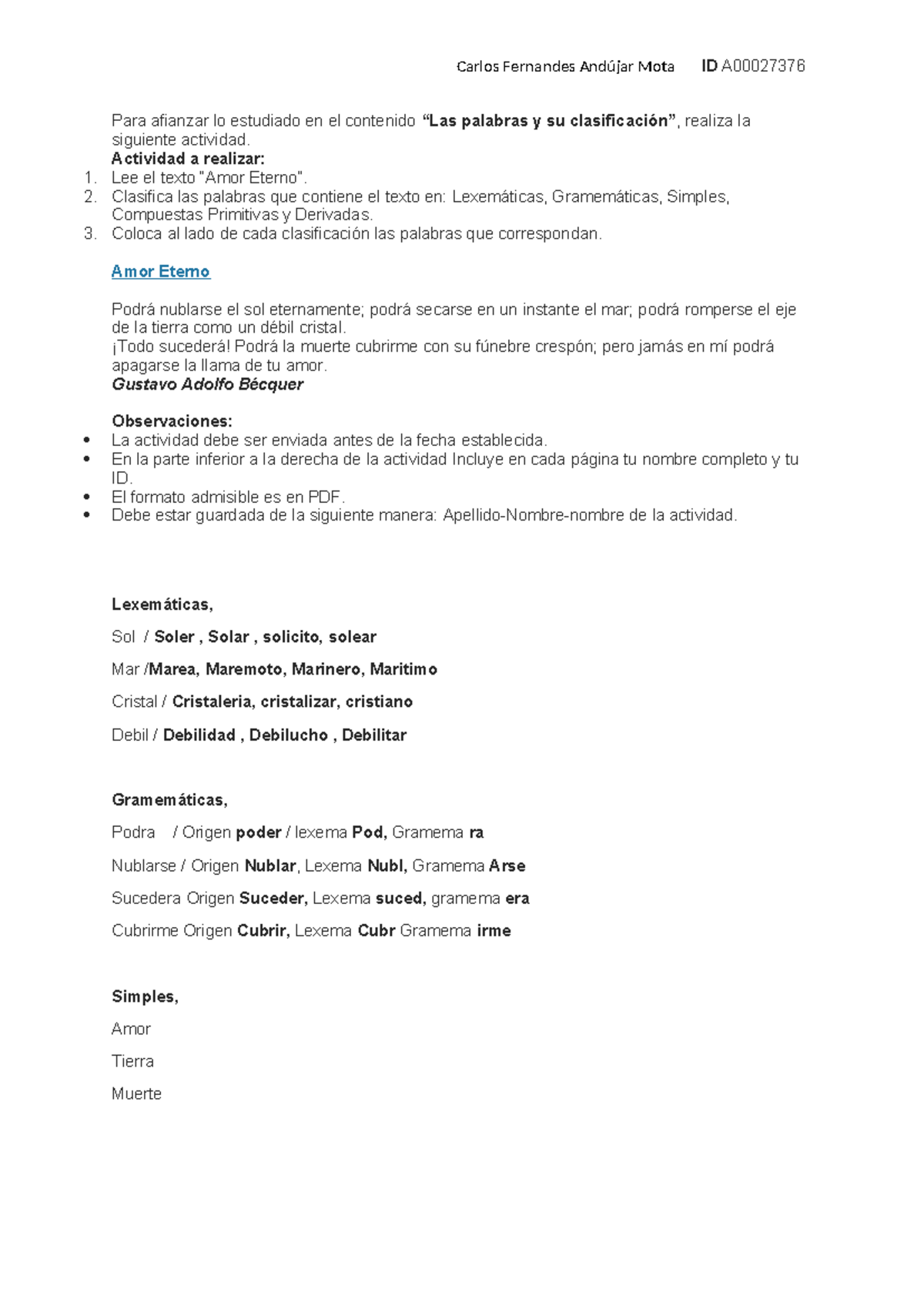 Para afianzar lo estudiado en el contenido - Actividad a realizar: 1 ...