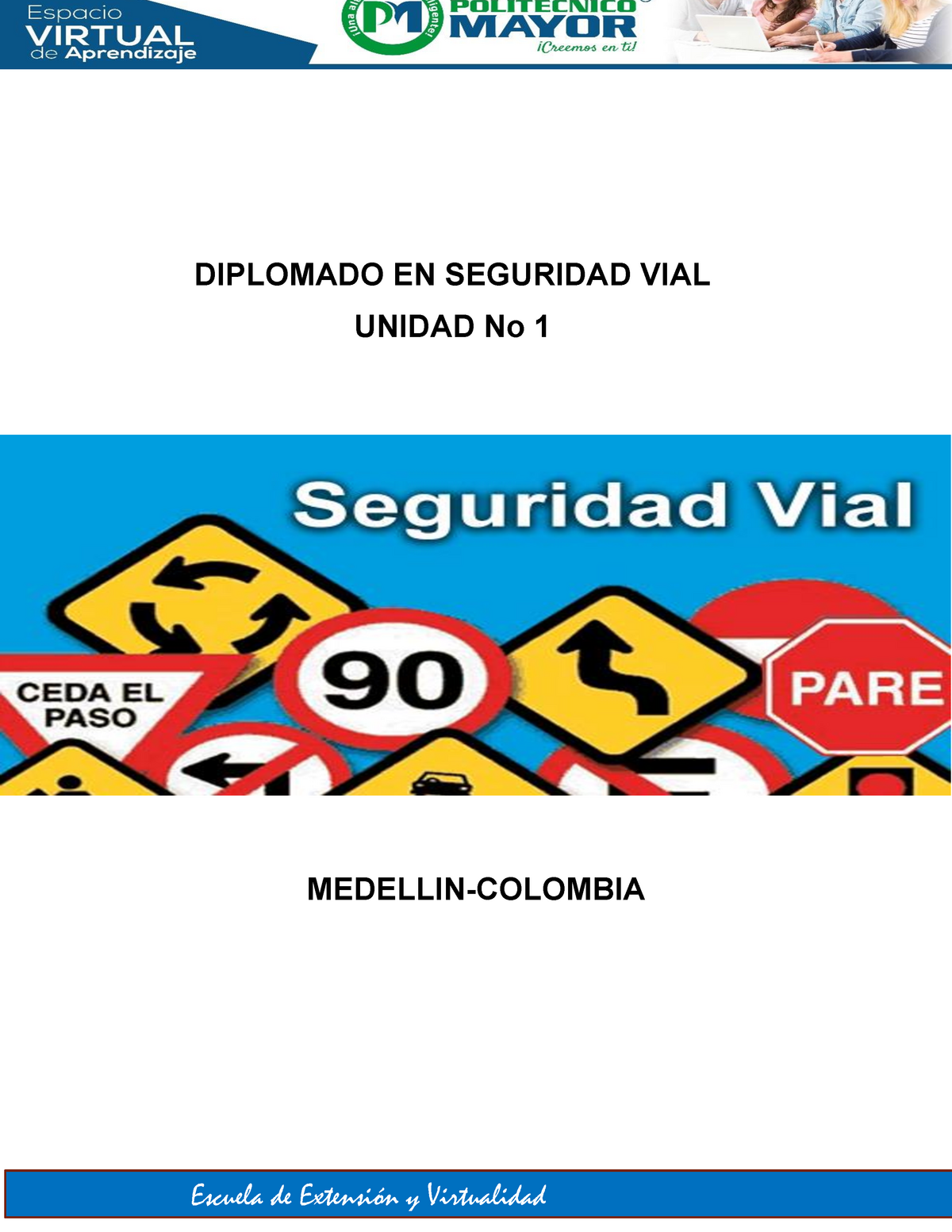 La Seguridad Vial   Apuntes 6   DIPLOMADO EN SEGURIDAD VIAL UNIDAD No 1