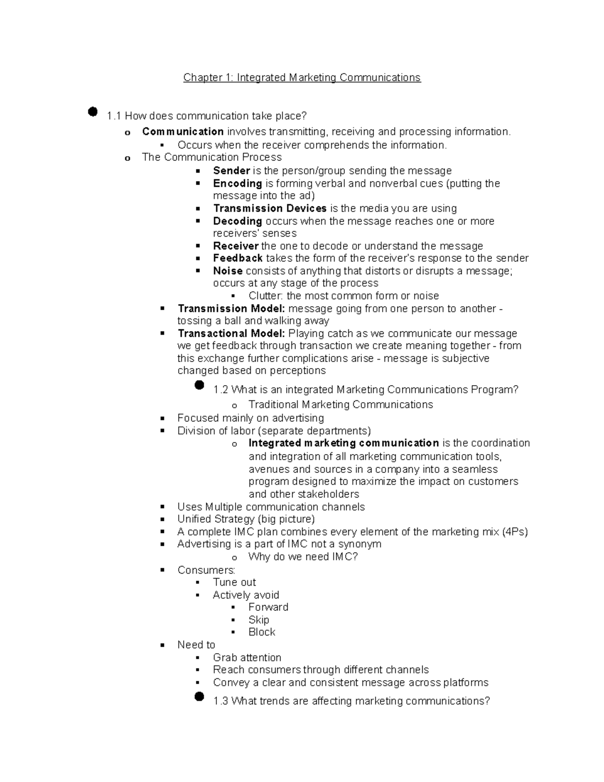 Chapter 1 - MARK453 - Chapter 1: Integrated Marketing Communications 1 ...