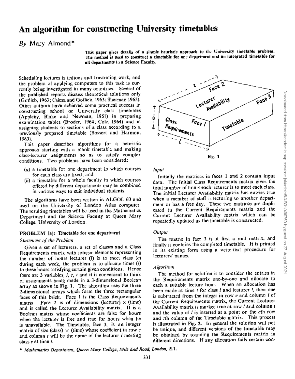 Timetable generator docoment - An algorithm for constructing University ...
