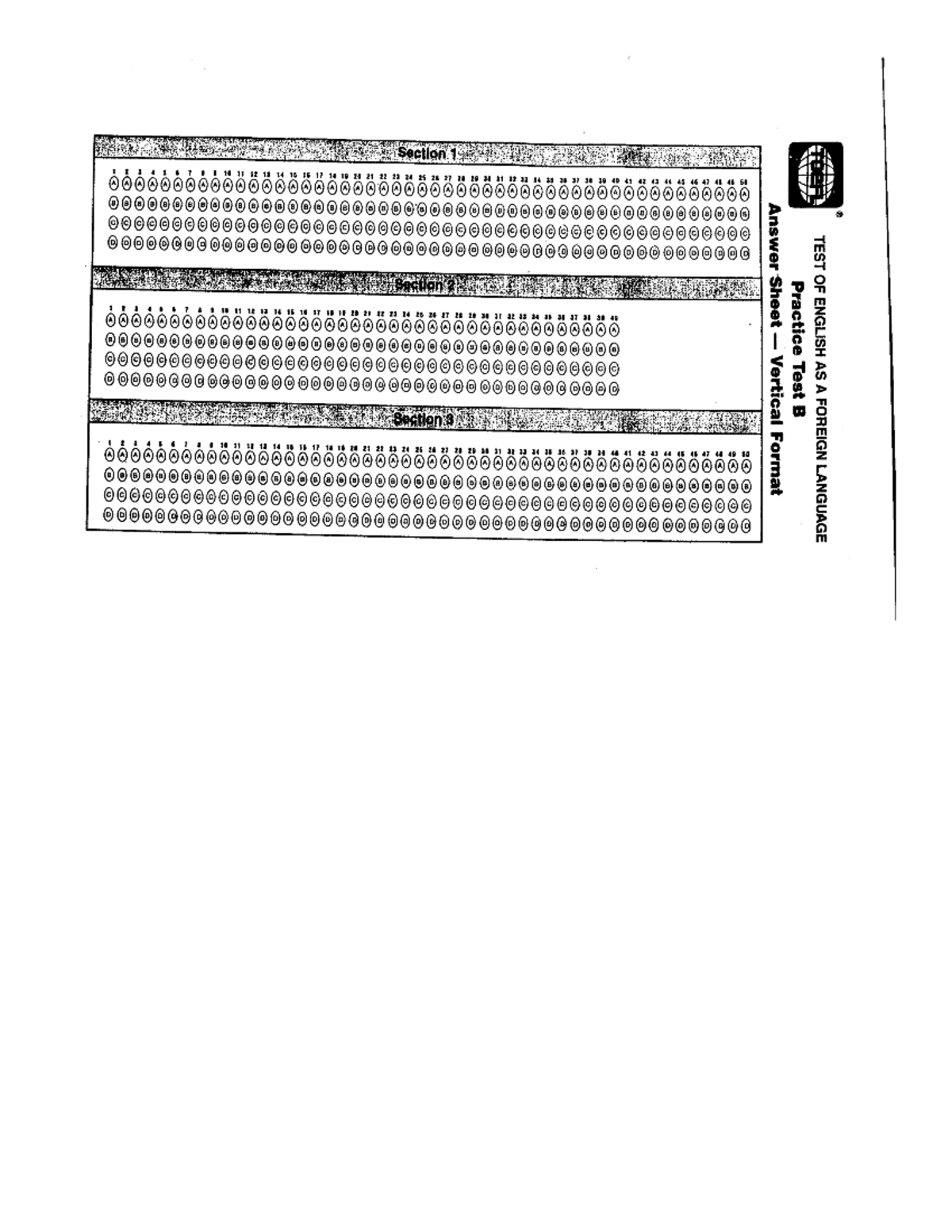 Toefl Practice B - Section 1 4 B c (D Section 2 12 a (B) (c) D Section ...