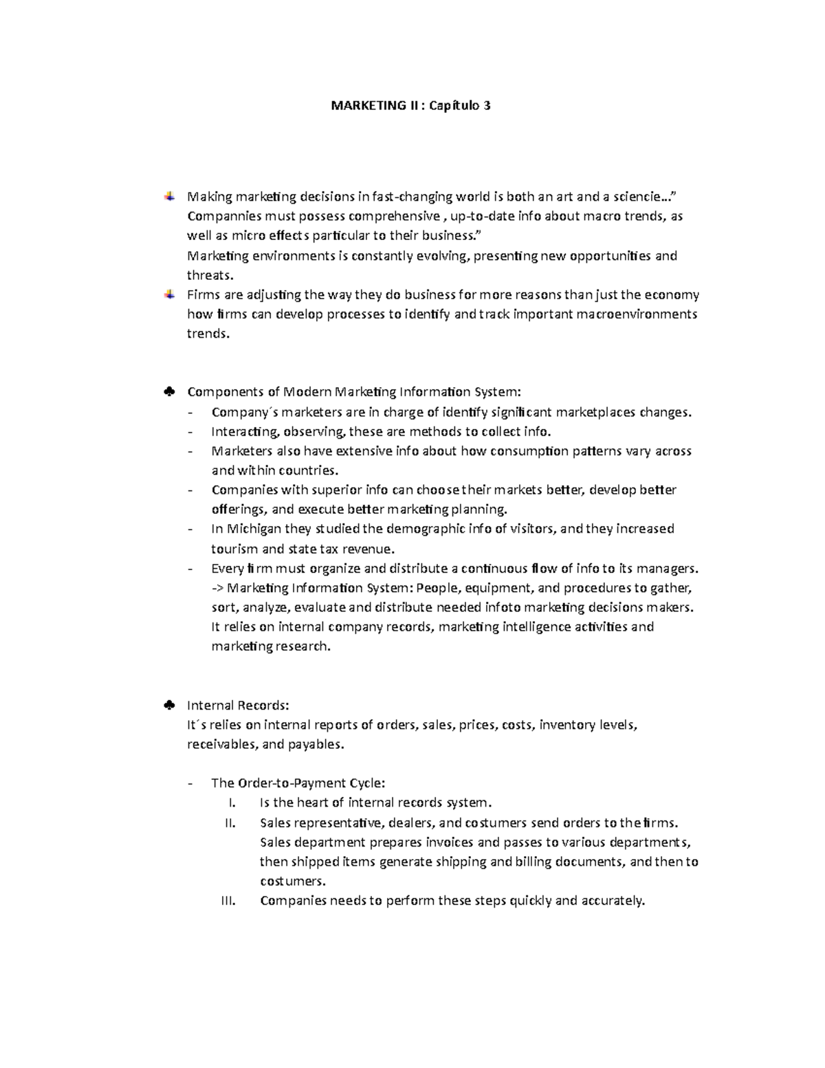 Marketing II - Chapter 3 - MARKETING II : Capítulo 3 Making marketing ...