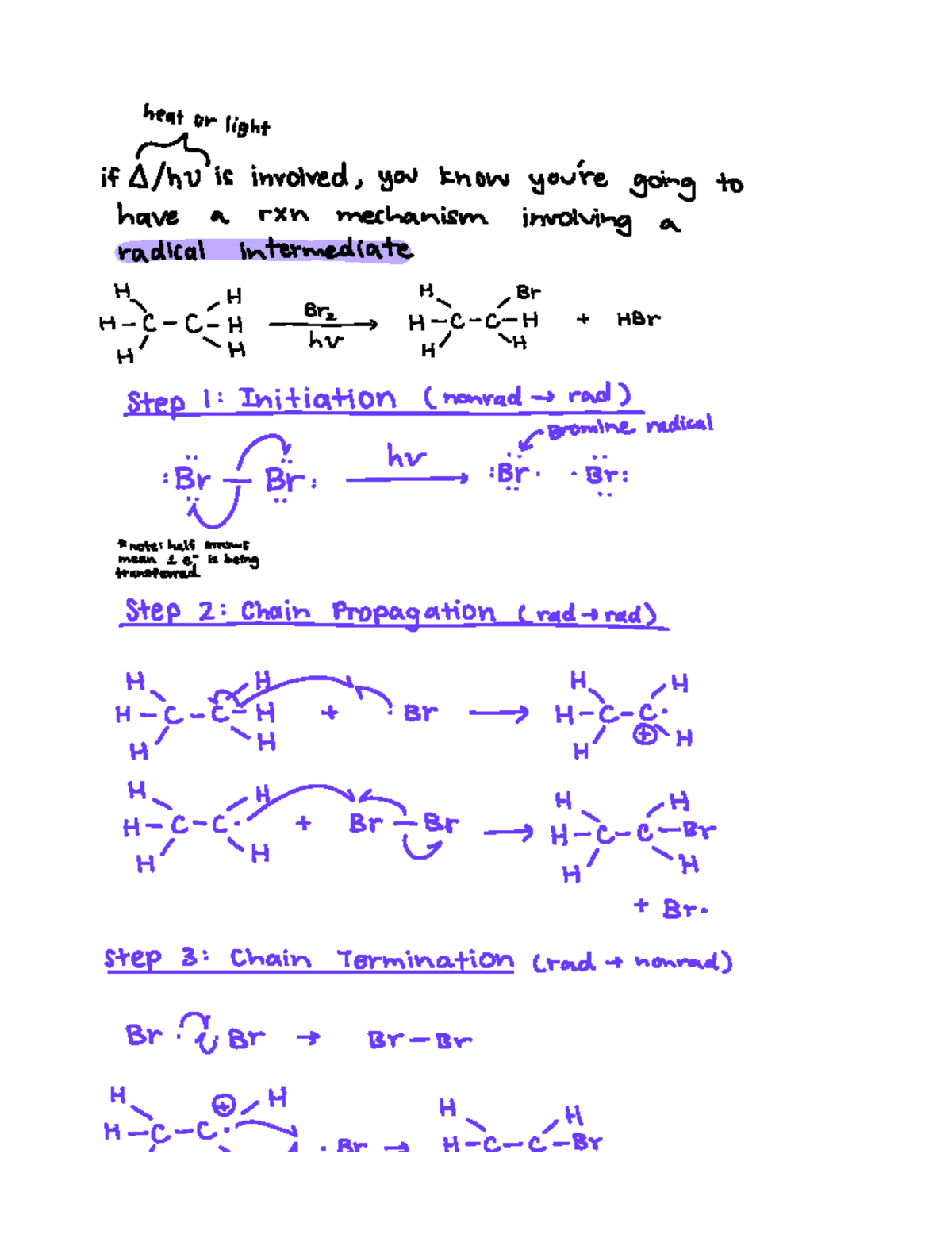 Bromine Radical Rxn CHM 25500 Studocu