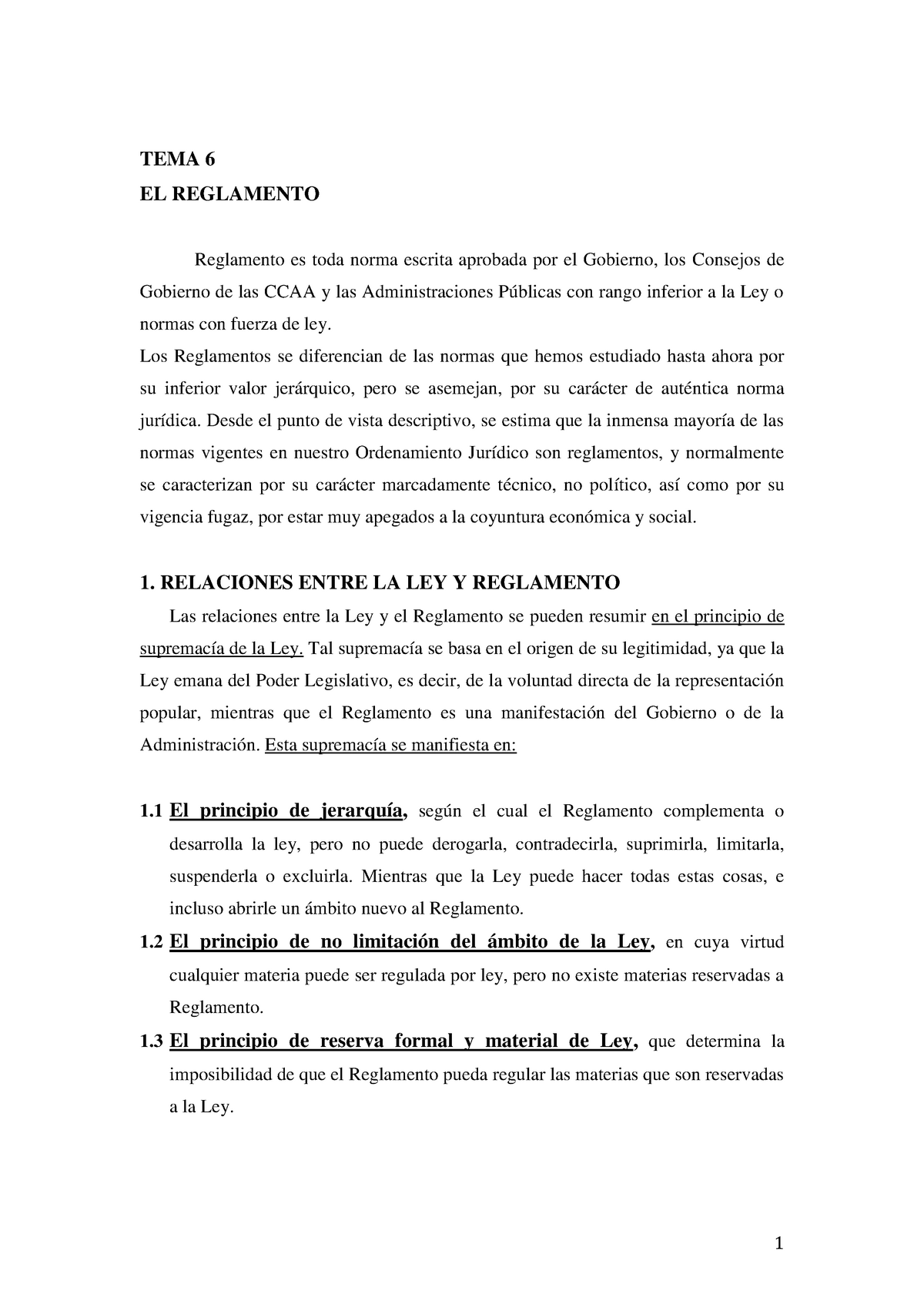 Tema 6 El Reglamento Tema 6 El Reglamento Reglamento Es Toda Norma Escrita Aprobada Por El 3176