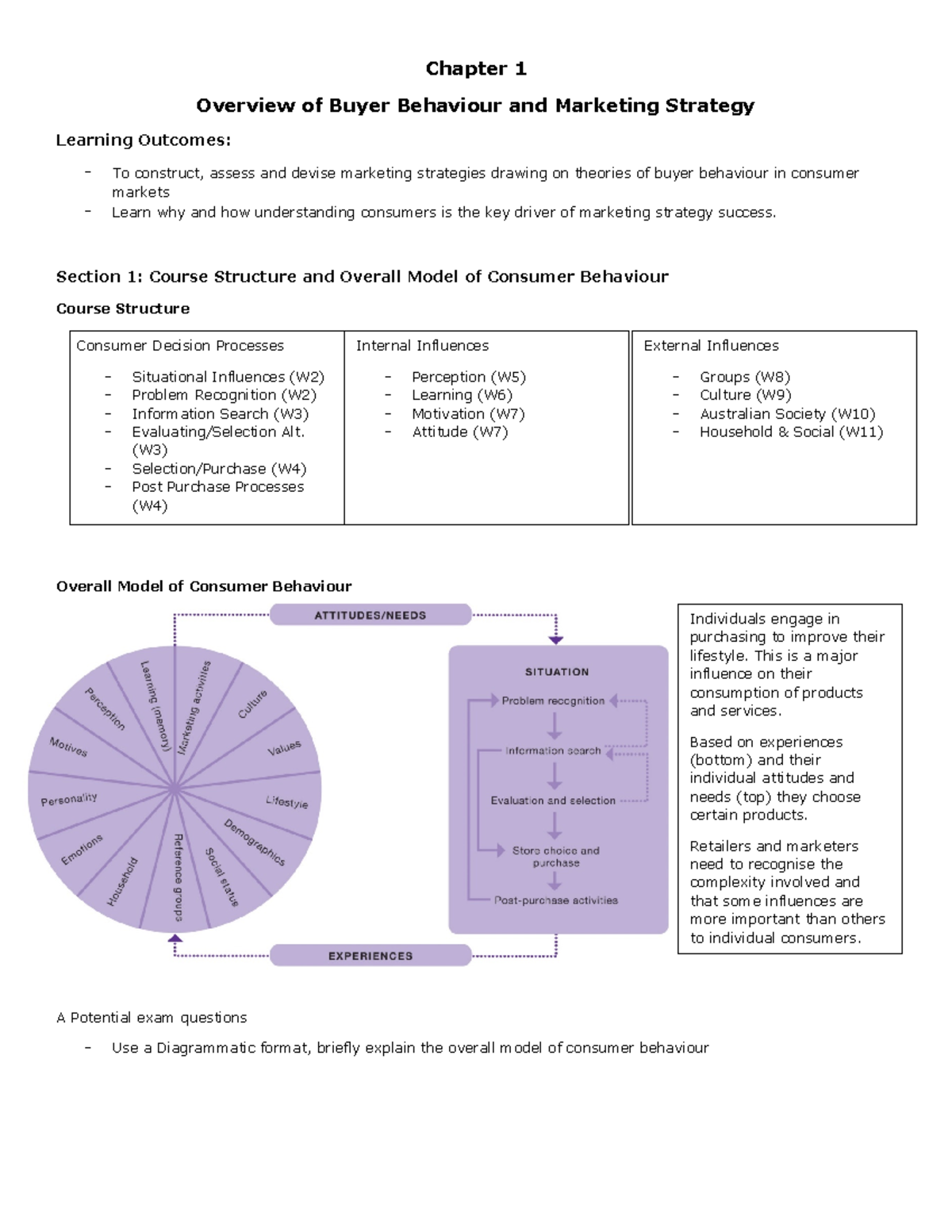 Chapter 1 - Overview of Buyer Behaviour and Marketing Strategy ...