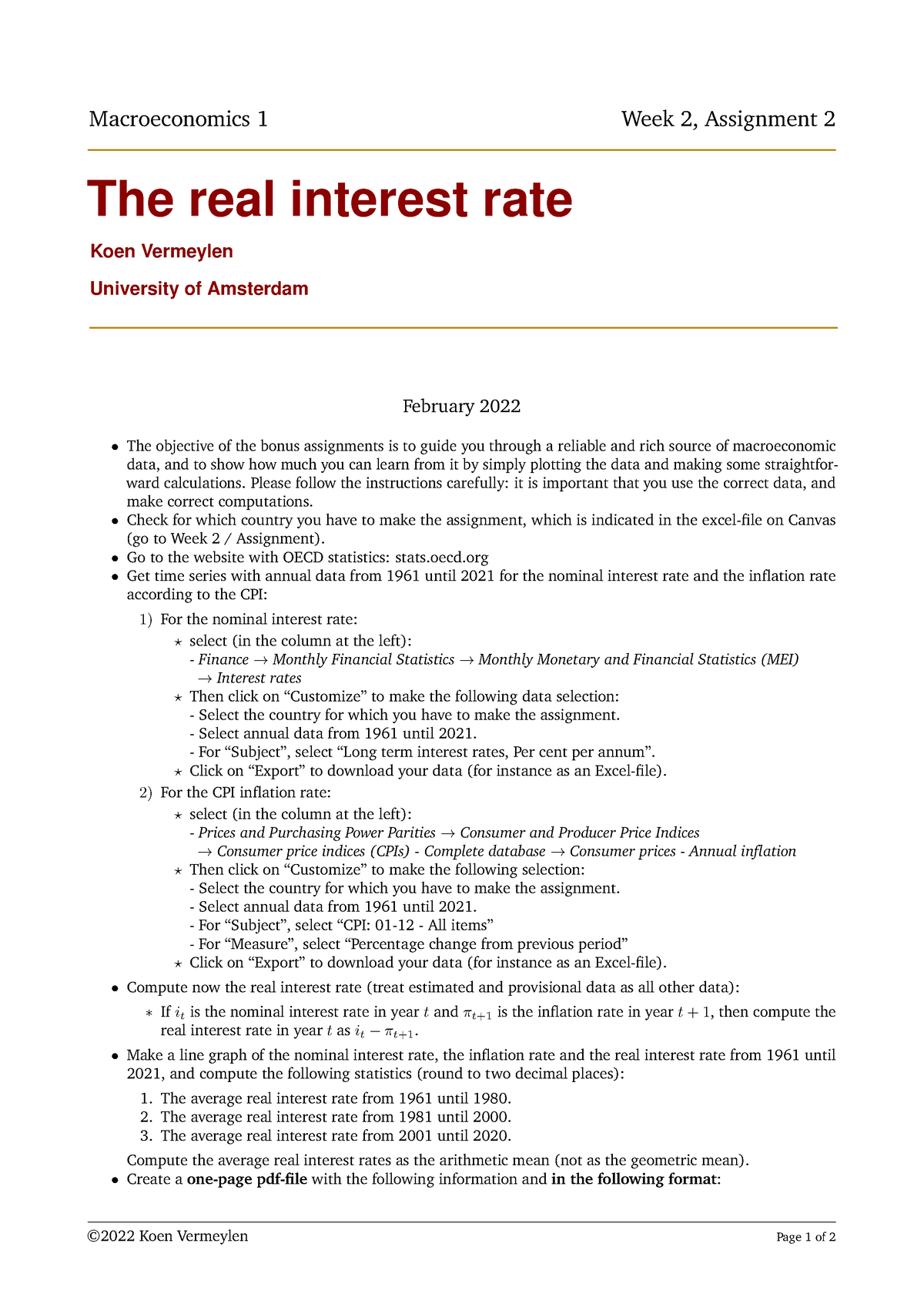 rmit macroeconomics 1 assignment 2