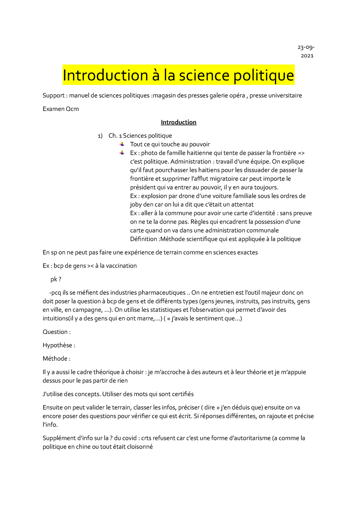 dissertation science politique exemple pdf