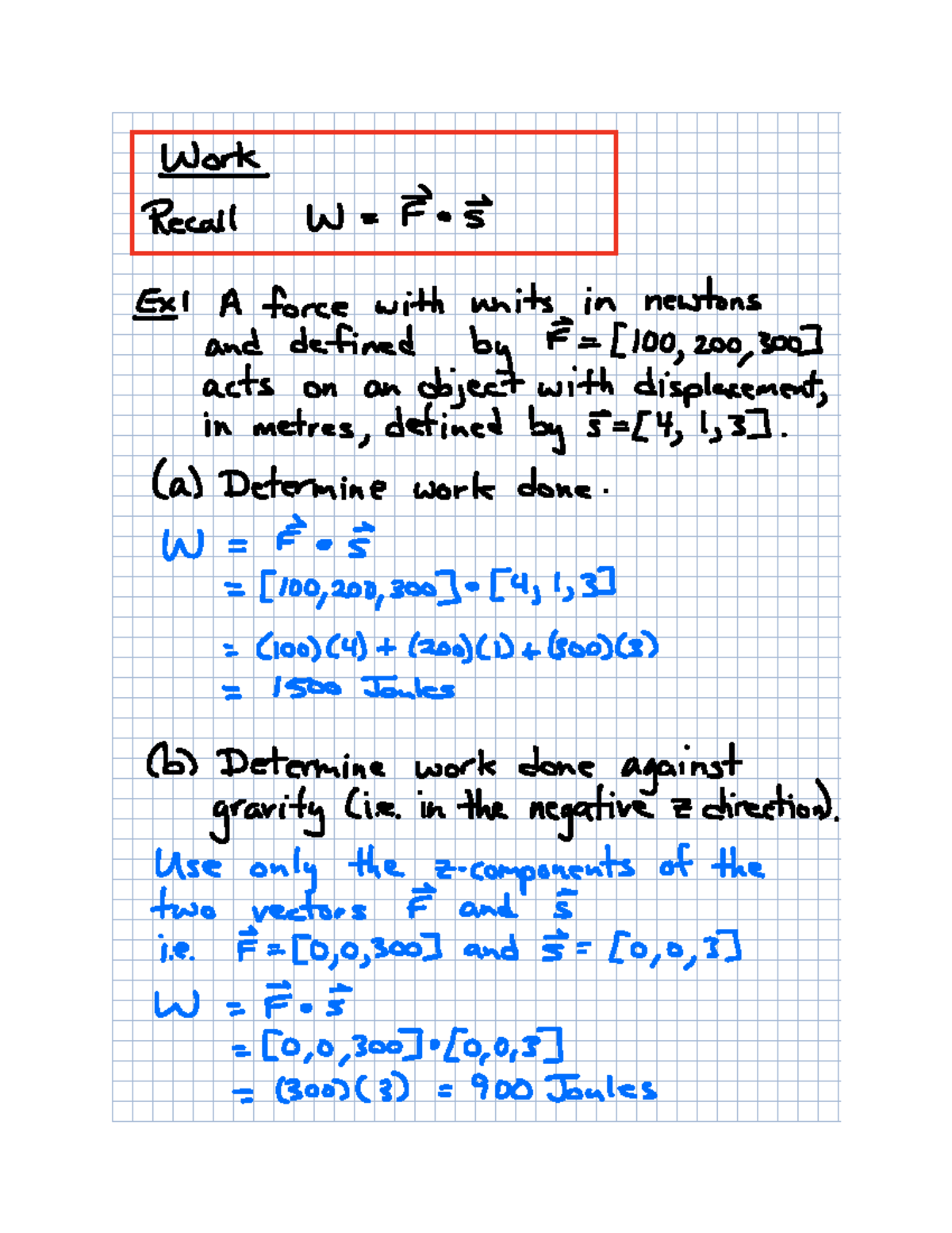 Cartesian Vectors - Work Recall W E 5 1 A force with units in newtons ...